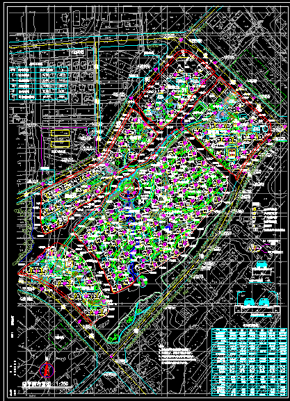 某市居住小区总平面规划设计cad图纸_图1