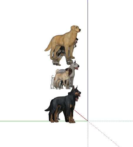 动各种各样小狗动物 su模型_图1