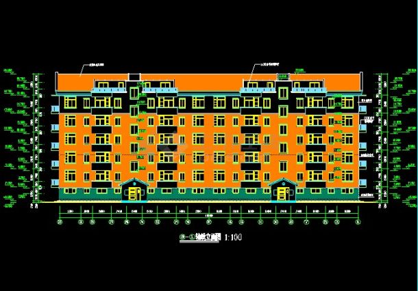 群星花园小区住宅楼详细平立剖面设计详图-图二