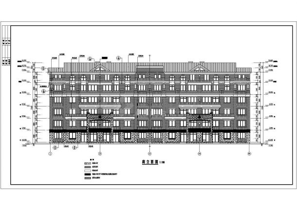 北方某地五层带阁楼住宅楼建筑设计方案图-图二