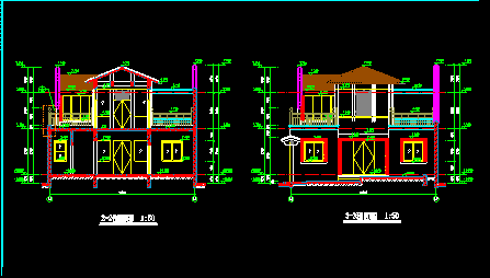 北方四合院建筑CAD设计施工图带效果图-图二