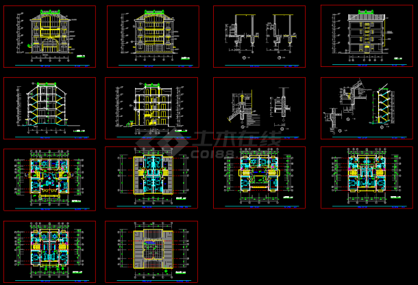 多层高级寓所建筑CAD设计施工平面图-图一
