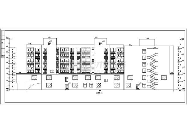 某地8层框架结构商住楼建筑设计方案-图一