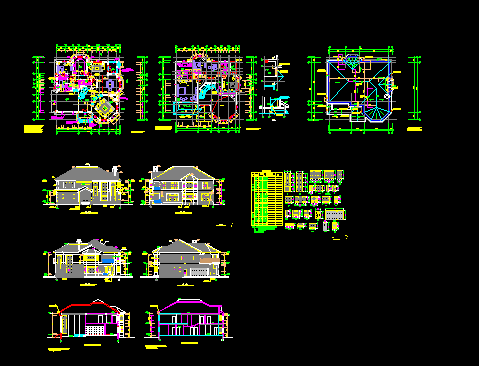 钢结构别墅建筑施工cad设计方案图纸-图一