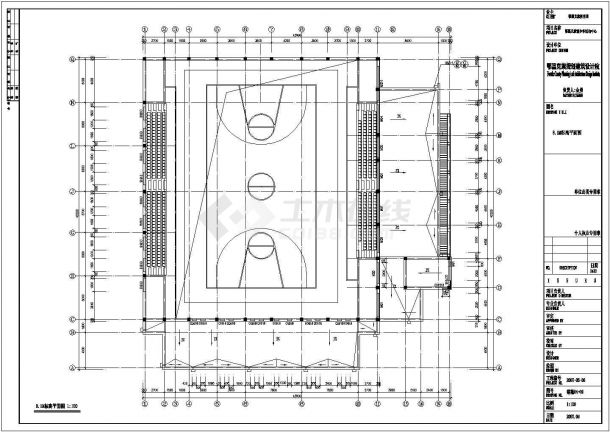 某中学二层框架结构体育馆建筑设计方案-图一