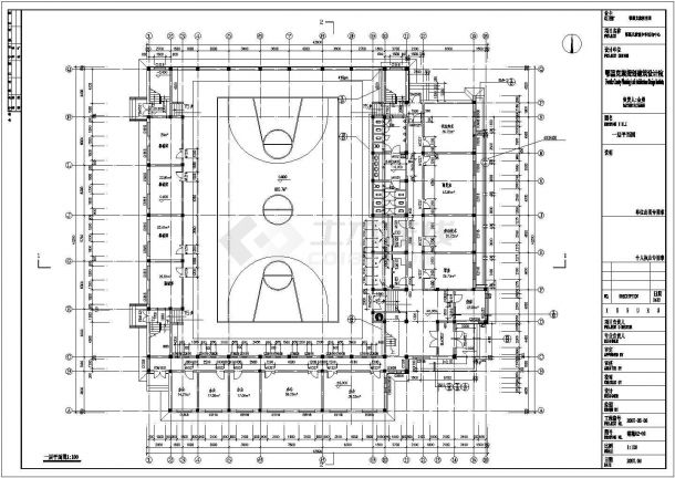 某中学二层框架结构体育馆建筑设计方案-图二