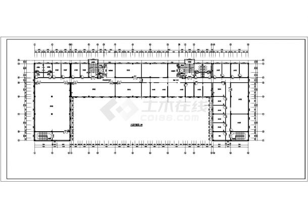 某单位6层框架结构办公楼建筑设计方案图-图二