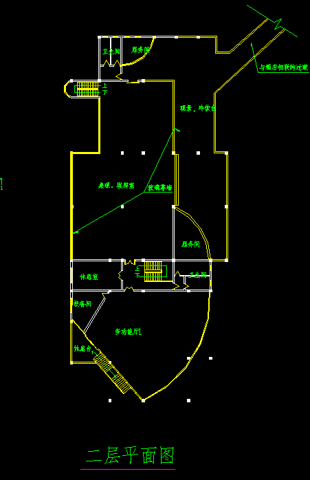 某地商业休闲中心建筑设计施工CAD图-图二