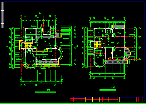 别墅实例施工设计CAD建筑平面图-图二
