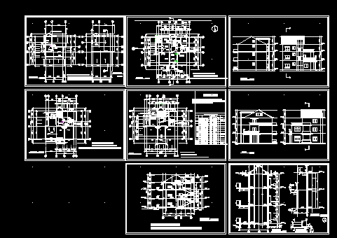 单体别墅全套建筑施工cad设计方案图纸-图一