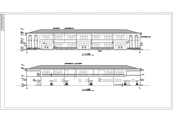 北方某地二层框架结构食堂建筑设计施工图_图1