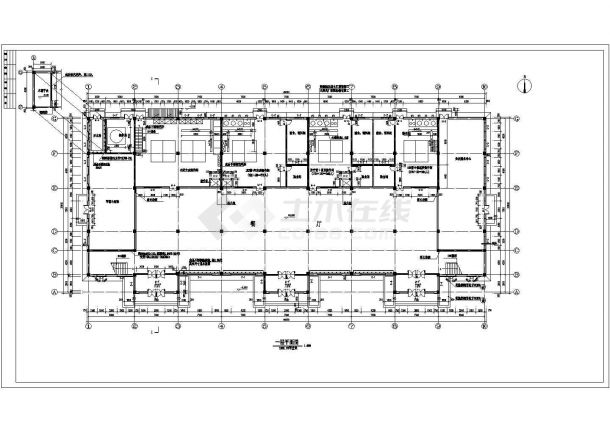 北方某地二层框架结构食堂建筑设计施工图-图二