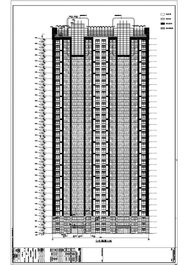 南京某地高层剪力墙结构住宅楼建筑施工图-图一