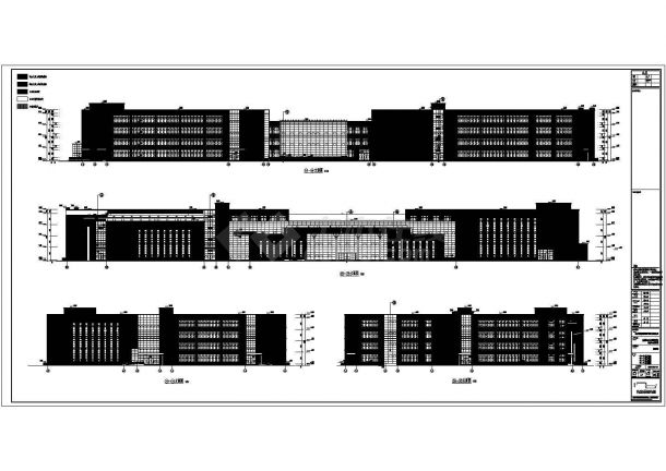 合肥某学校四层教学楼建筑设计施工图-图一