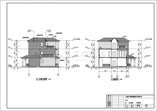 某地3层砖混结构别墅建筑设计施工图-图二
