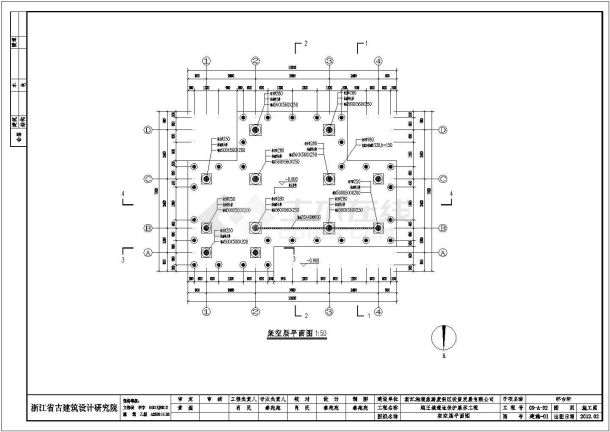 浙江某地一层宋式木结构古建施工图-图二