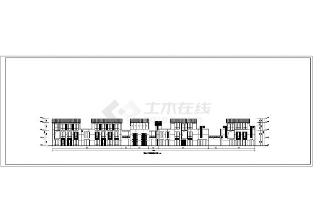 邯郸某地三层框架结构中式庭院商业步行街方案图-图二