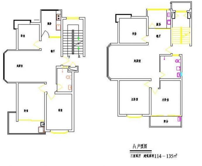 100个住宅经典户型cad设计平面图_图1