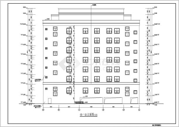 江浙某村委8层办公楼建筑设计方案图纸-图二