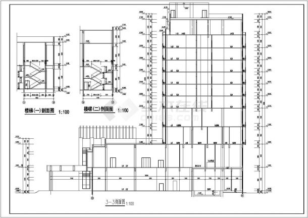 某地区11层框架结构酒店综合楼建筑设计方案图纸-图一