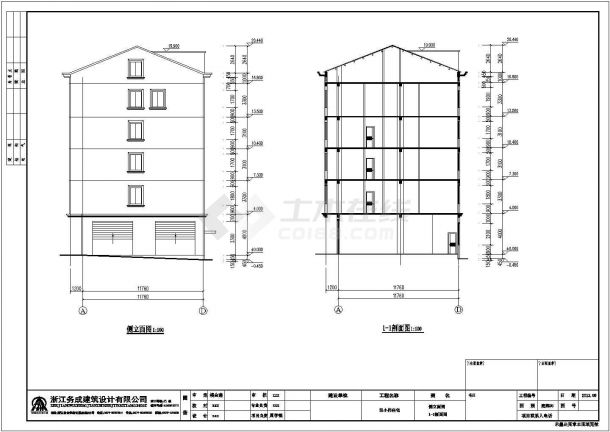 某地五层框架结构住宅楼建筑设计施工图-图二