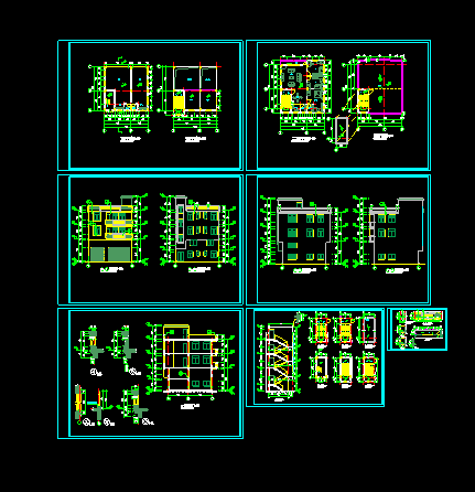私人住宅建筑施工全套CAD设计图-图一