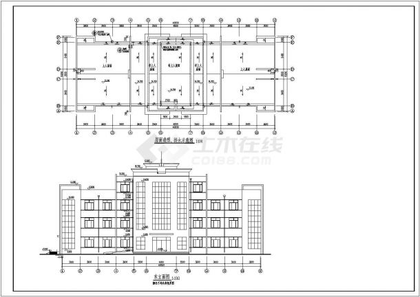 某厂区四层办公楼建筑及结构设计施工图-图一