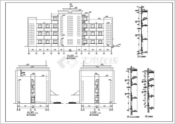 某厂区四层办公楼建筑及结构设计施工图-图二