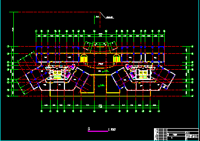 广厦经典高层住宅CAD建筑设计平面图-图二