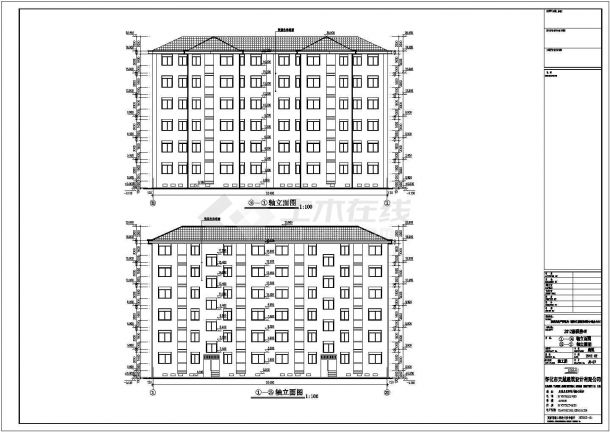 某地区六层砖混结构住宅楼建筑施工图-图二