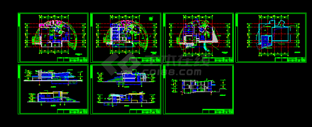 北京檀香山别墅施工设计CAD建筑图及效果图-图一