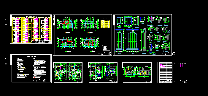 别墅建筑设计CAD平立面施工图带效果图
