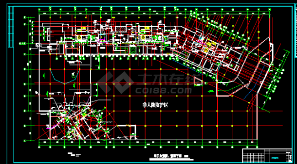 泰江滨威尼斯防空地下室建筑施工cad设计方案图纸-图二