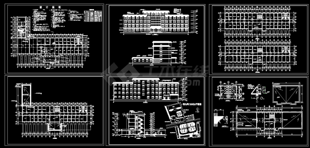 某五层医院门诊楼CAD建筑施工设计图-图一