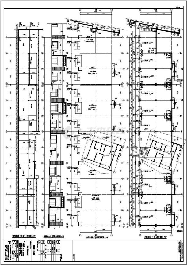 某小区二层框架结构商业楼建筑设计方案图纸-图一