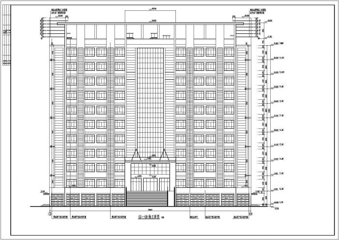 某公司11层综合办公楼建筑设计方案图纸_图1
