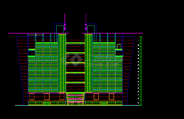 小县城酒楼方案设计及施工全套CAD图纸-图二