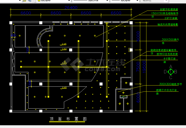 某豪华网吧建筑设方案全套CAD图纸-图二