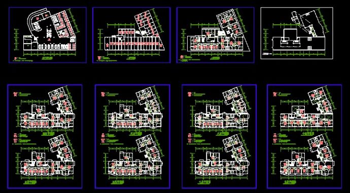 某时代广场平面建筑施工CAD详情图_图1