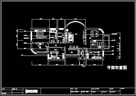 黑的经典风格装修设计CAD施工图附效果图-图二