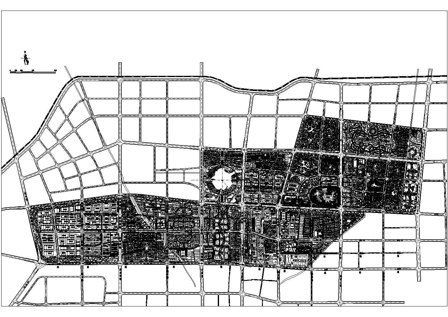 某开发区城市新区规划方案设计平面图