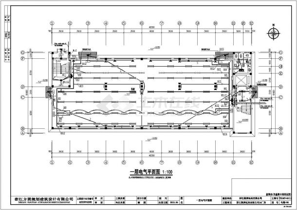 浙江省某多层丙类车间给排水电气施工图纸-图一