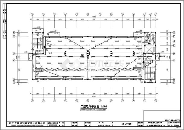 浙江省某多层丙类车间给排水电气施工图纸-图二