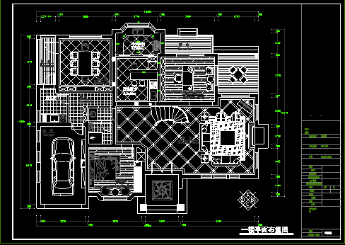 欧式别墅装修设计CAD施工图附效果图-图二