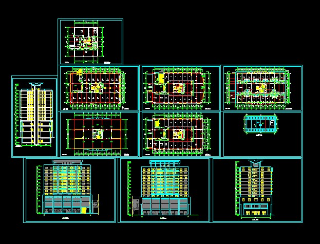 一套12层综合楼施工CAD详情全套图纸_图1
