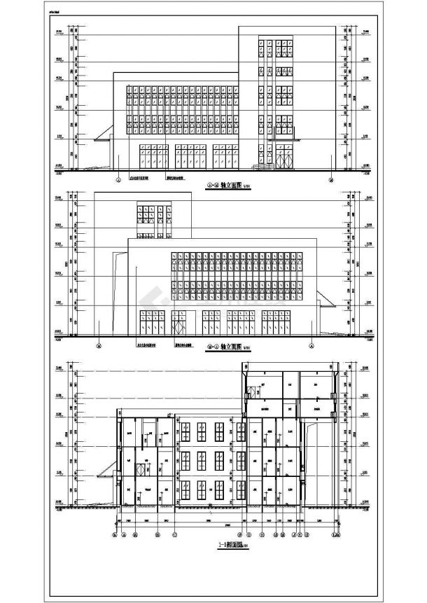 安徽某地五层卫生院综合楼建筑设计方案图纸-图二