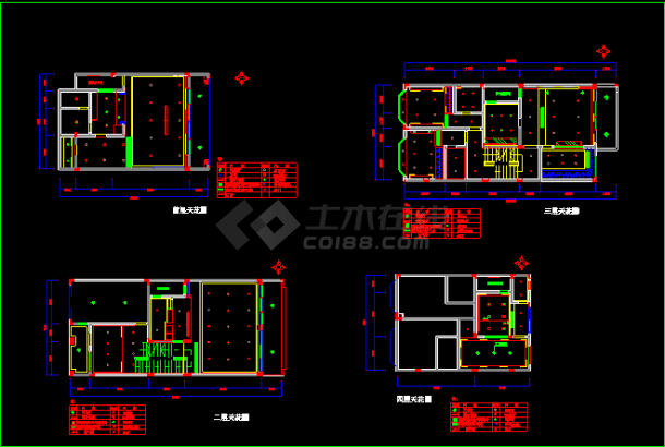 某地欧式豪华别墅CAD设计方案施工图-图二