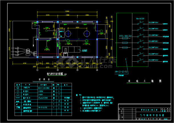 某电排站水利设施CAD总平面设计施工图纸-图一