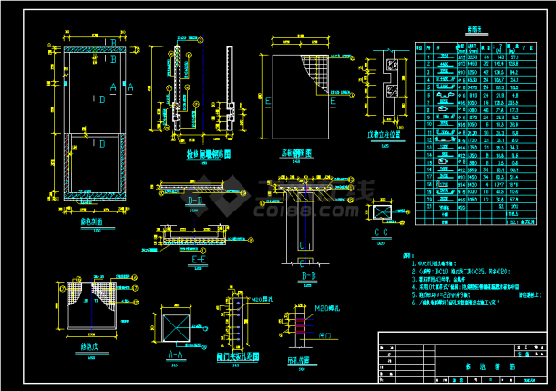 某电排站水利设施CAD总平面设计施工图纸-图二
