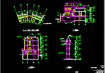 某市会所全套建筑CAD施工设计平面图-图二